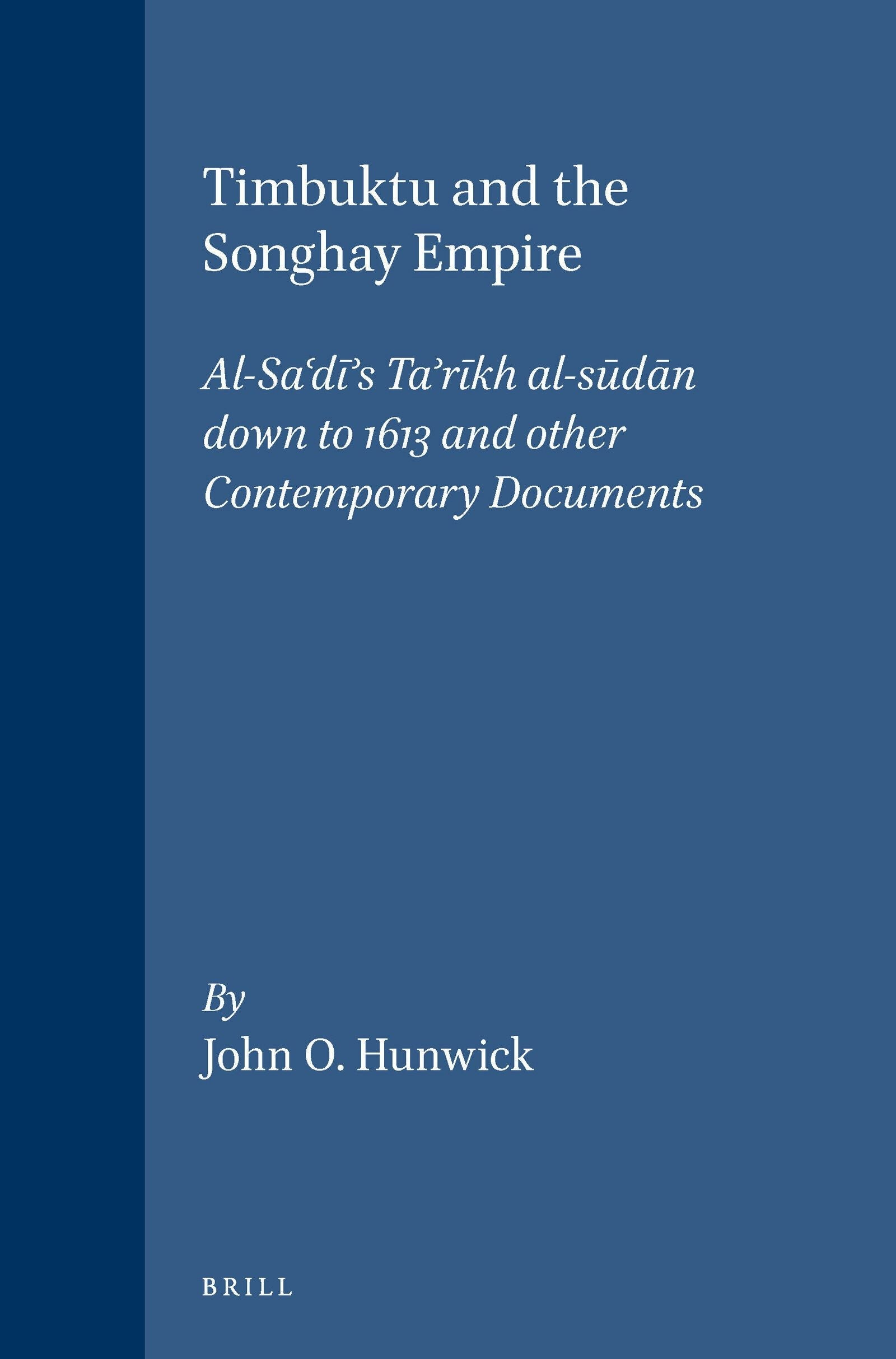 Book cover image for Timbuktu and the Songhay Empire ISBN: 9789004128224